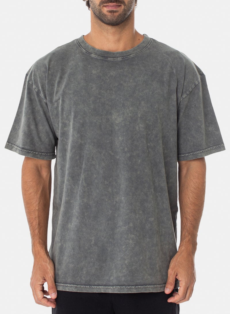 Basic Look Washed T-shirt - Image 1